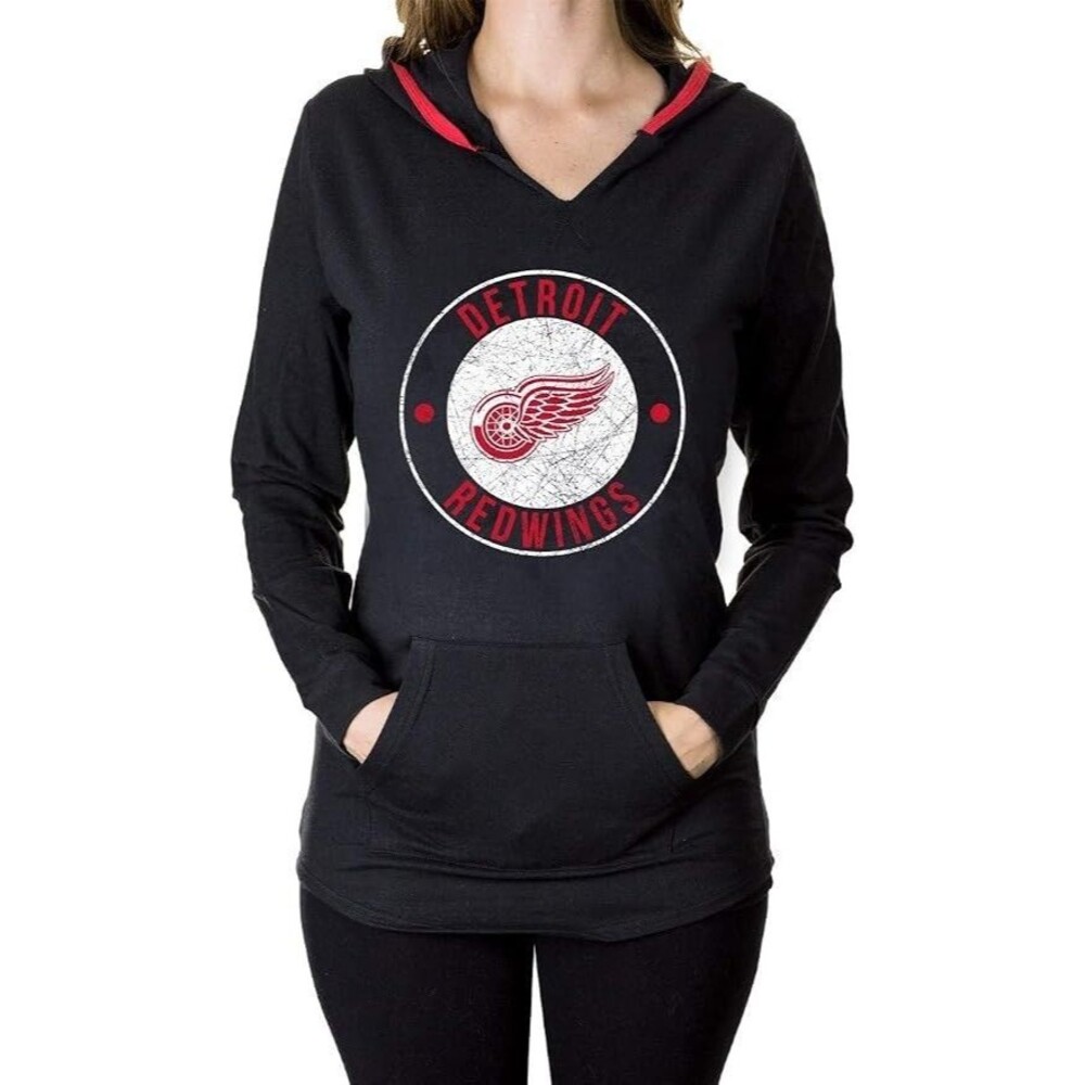 Detroit Red Wings Hoodie Women's Sz Large NHL Hockey Calhoun NWT